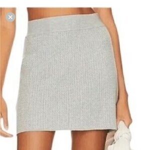 WEWOREWHAT NWT XS (S) heather Gray cable knit soft sweater mini Skirt